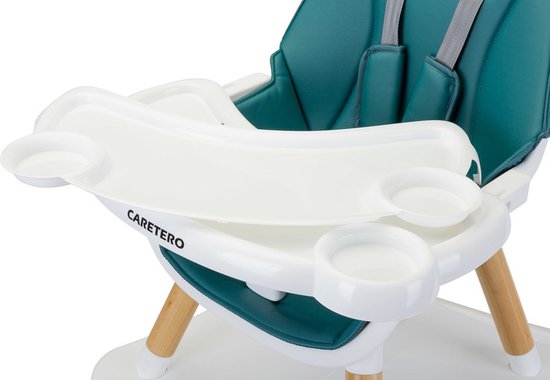 Caretero Tuva Kinderstoel Donkergroen - Babystoel - Baby Eetstoel - Kinderstoeltje voor Peuter - Voor Kinderen van 6 Maanden tot 3-4 Jaar - Scandinavisch Design van Caretero — afbeelding 2