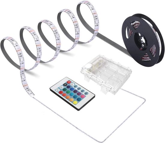 LED Strip Batterij Aangedreven - Afstandsbediening, 24 Toetsen, 2m ...
