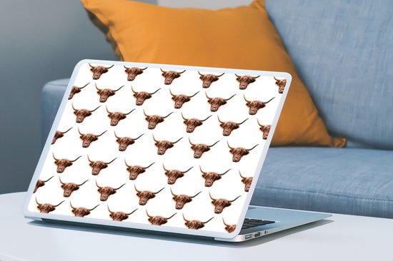 Sticker pour ordinateur portable - 17,3 pouces - Motif - Highlander écossais - Animaux