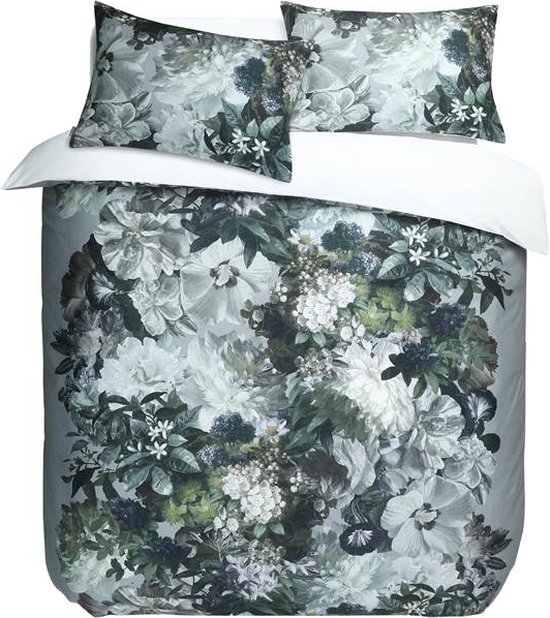 MM Linen Florian Housse de couette - Extra large - 260x200/220 cm - Blauw Vert