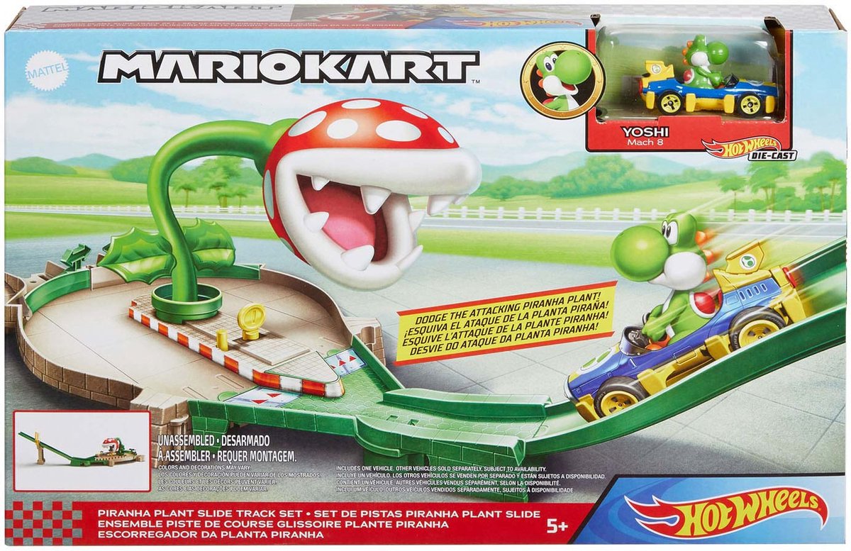 Bol.com Hot Wheels Mario Kart Nemesis Track Set Piranha aanbieding