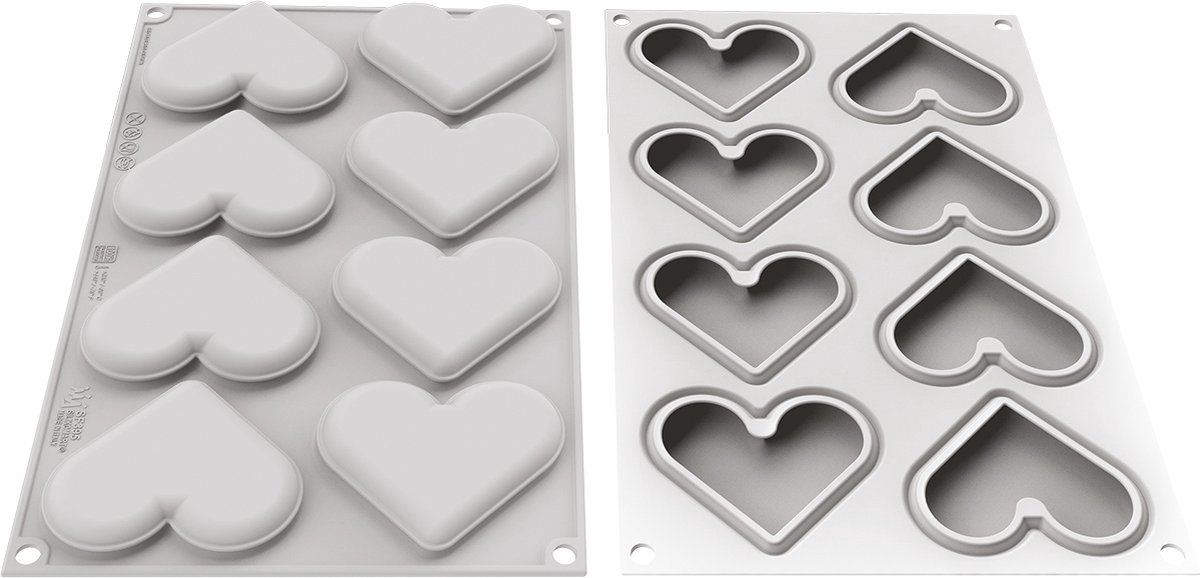 Silikomart Siliconen Vorm & Uitsteker Mini Love Story