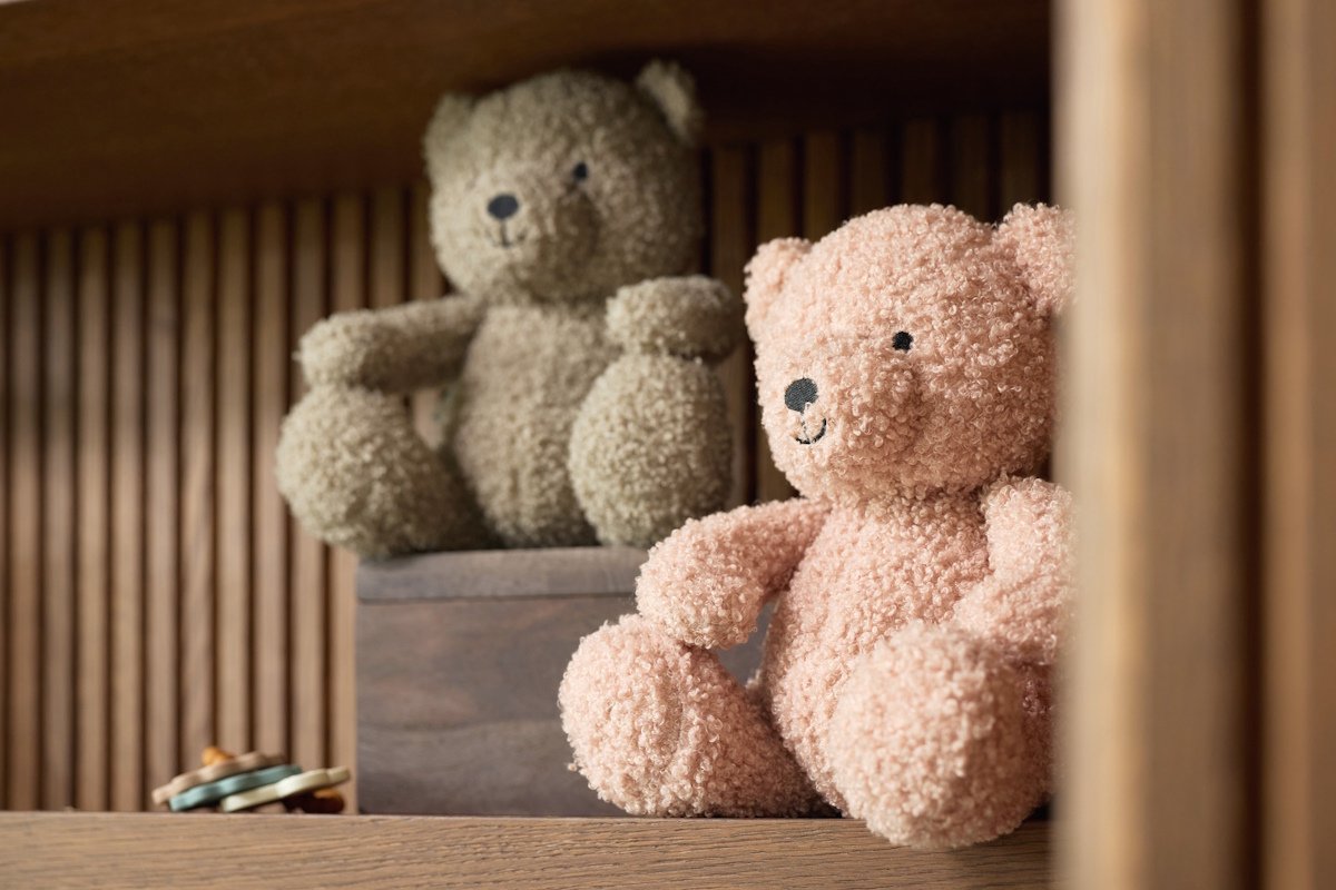 Jollein - Knuffel Teddy Bear - Wild Rose - 25cm - Knuffelbeer - Boucle — afbeelding 12