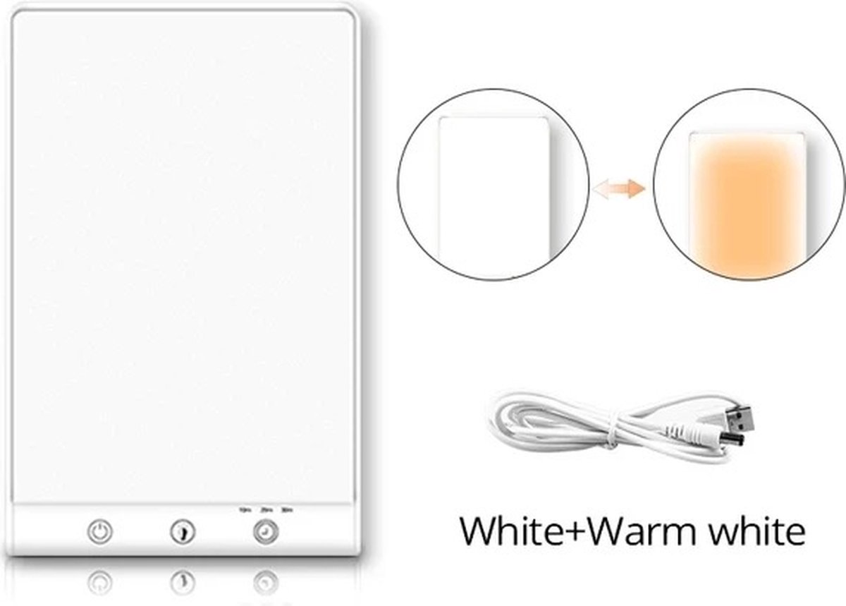 N.lux - Daglichtlamp met dimfunctie en timer - Lichttherapie - 2000 tot 12000 Lux - Winter depressie - Wit en warm wit licht - Daglichtlamp staand - Bureaulamp — cadeau in Cadeau-ideeën - foto 8