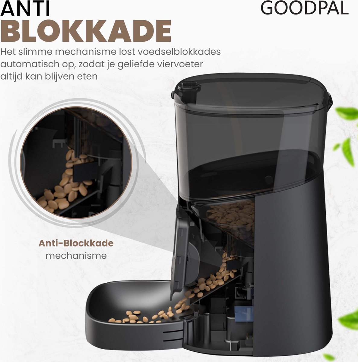 GOODPAL Automatische voerbak 6L met App voor katten - afbeelding 3