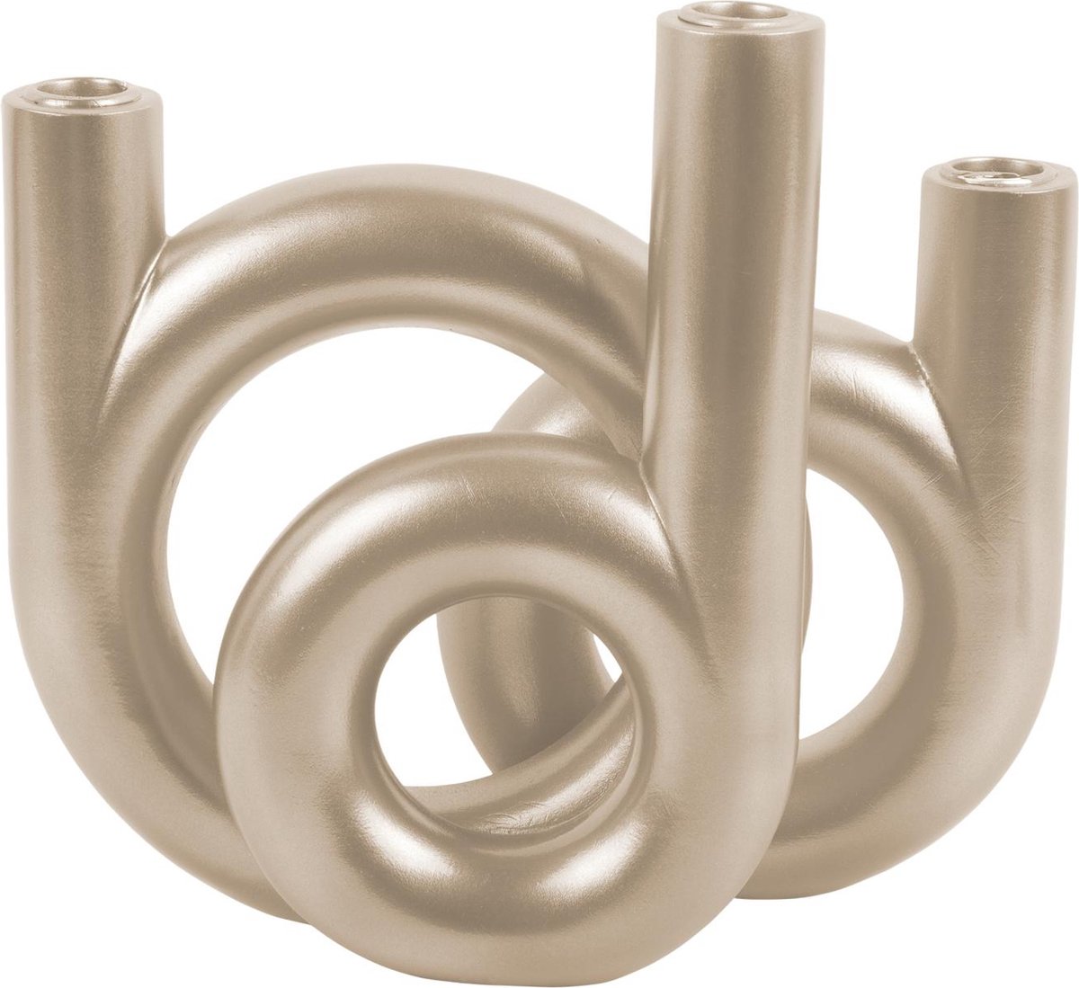 Present Time kandelaar rings medium - goud - 18x12x20cm - scandinavisch - polyresin afbeelding