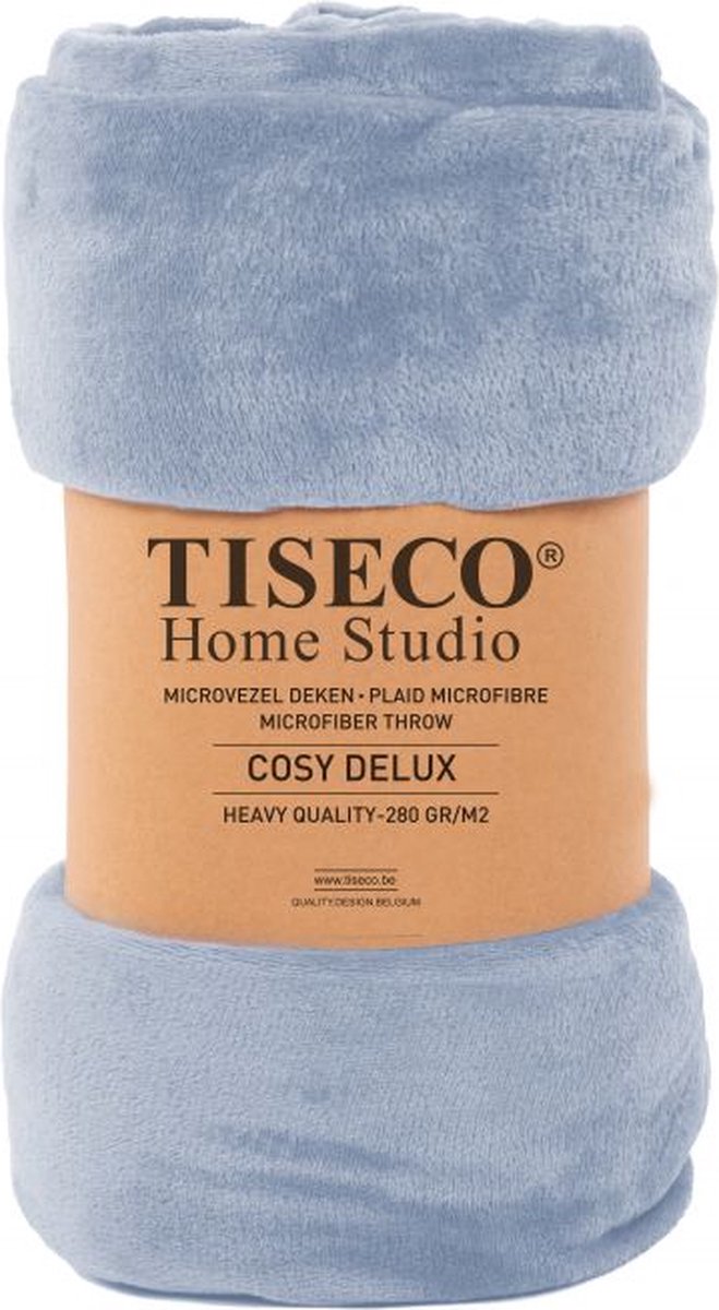 Tiseco Home Studio - Deken COSY DELUX - microflannel - 280 g/m² - 130x160 cm - Nova blue