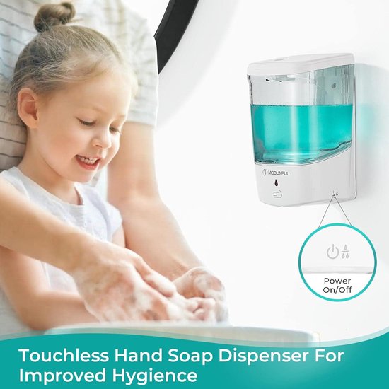 anydry 1205C - Automatische zeepdispenser - Wandmontage - 800 ml - Automatische commerciële vloeibare zeepdispenser - Wandmontage - Geborsteld
