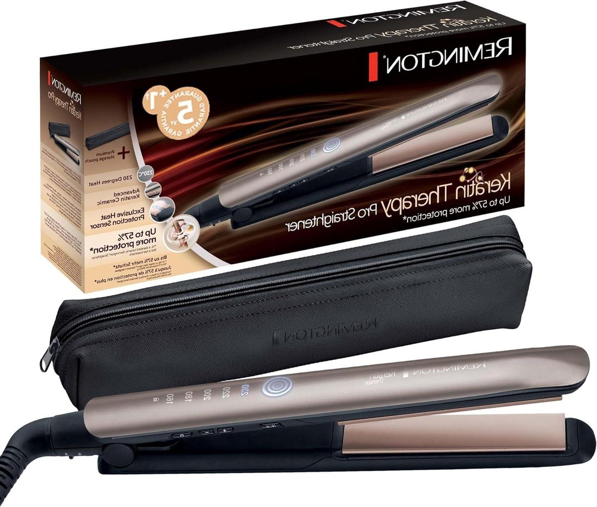 Keratin Therapy Stijltang Hittebechermende Sensor Beschermend Tegen Schade Keramische coating 5 temperatuur-instellingen