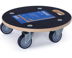 MESO Meubelhondje - Rond - Geremd - TPR Rubber wiel - Max 250kg - Meubelroller / Transportdolly / Verhuis trolley / Transport trolley / Transportroller