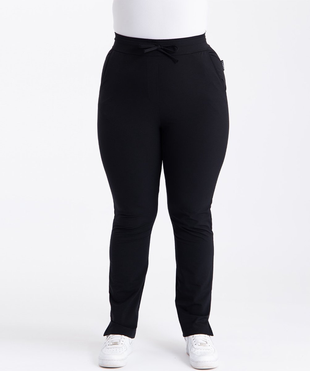 Je m'appelle Travelstof At Work Broek Regular fit Met stretch - Zwart - Maat 44
