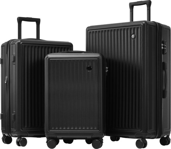Merax 3-Delige Reiskoffer Set - Harde Koffers Met TSA-Slot, 360° Wielen, Uitbreidbaar & Front-Openingsontwerp