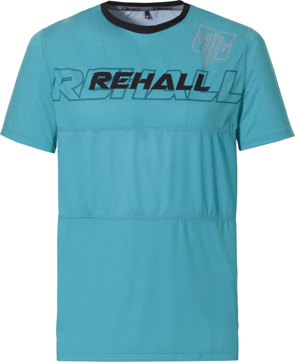 Rehall PHILL-R Heren Fietsshirt Korte Mouw Mountainbike Shirt Sportshirt Blauw