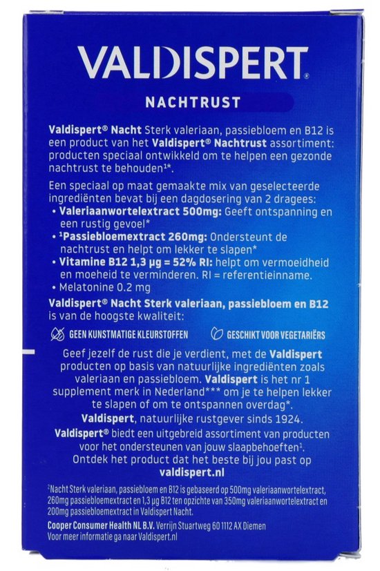 Valdispert Nacht Sterk - Passiebloem voor een goede nachtrust* - 40 tabletten