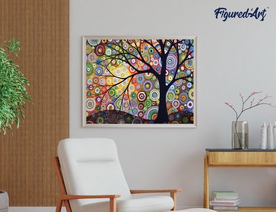 Figured'Art Diamond Painting set Volwassenen 40x50 cm met lijst Zijkant van een serre