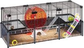 Ferplast Multipla Hamster Large - Dierenverblijf - 107.5x37.5x42 cm Zwart