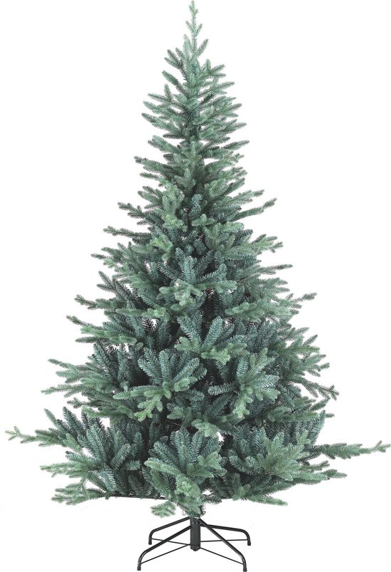 Nebraska Blue Hinged kunstkerstboom - 210 cm - Blauw - Ø122 cm - 1000 tips - Metalen voet