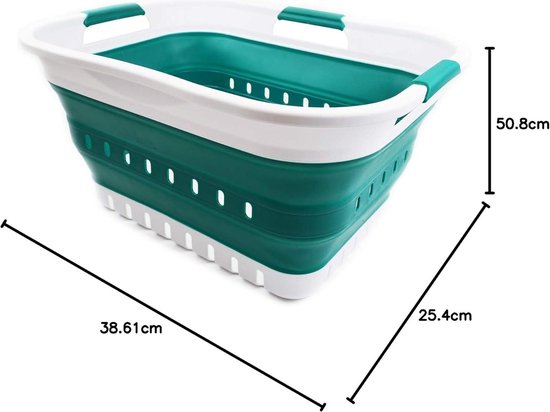 IDOBY 3-delige set inklapbare plastic wasmand, opvouwbare pop-up