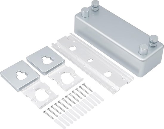 MUYIRTED Intrekbare waslijn 4,2 m x 2 stuks, uittrekbaar wasrek van roestvrij staal, totale belasting bedraagt 2 x 20 kg, heavy-duty, wit, binnen, buiten, badkamer, balkon