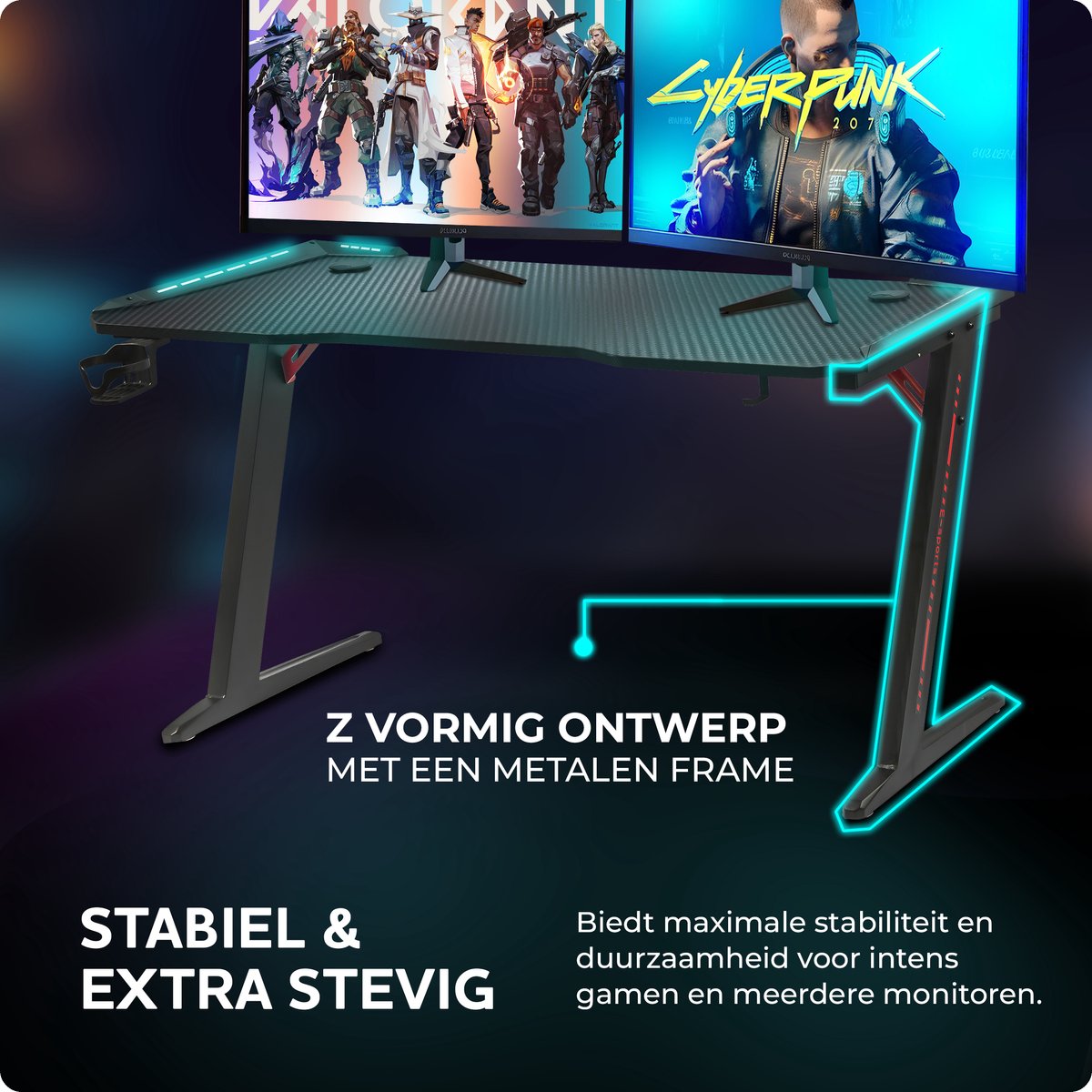 Unidesk Unidesk Game Bureau LED RGB - afbeelding 3