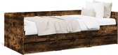 vidaXL - Slaapbank - met - lades - zonder - matras - 100x200 - cm - gerookt - eikenkleur