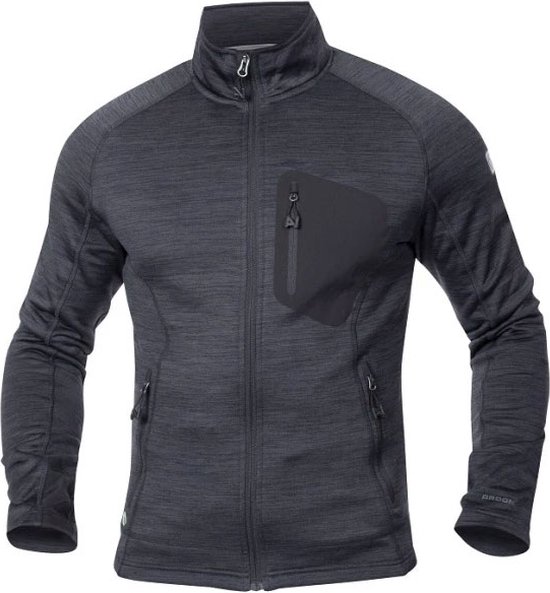 Sweat zippé Ardon Breeffidry | Gris foncé | M | Gilet de travail pour hommes avec stretch confortable