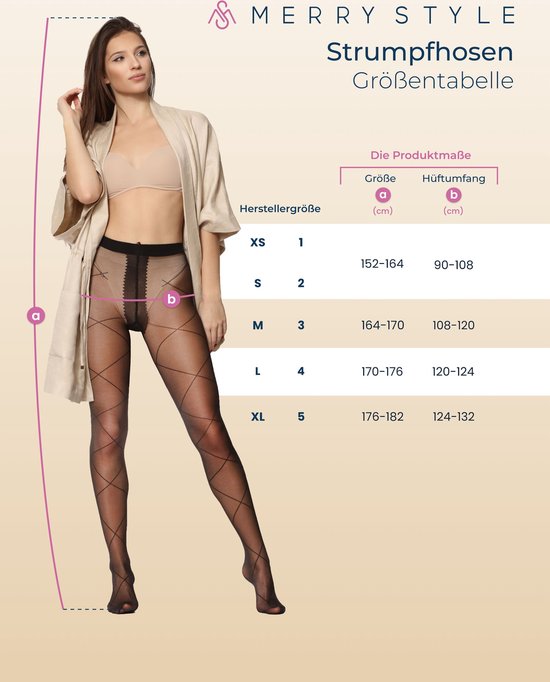 Merry Style Dames Panty - 40 DEN - Medium gloss - Polyamide - SS-Hiver-40 - Papaya - XS-S