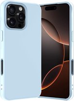 Coque adaptée pour iPhone 16 Pro Coque en Siliconen – Coque adaptée pour iPhone 16 Pro Coque arrière – Bleu clair