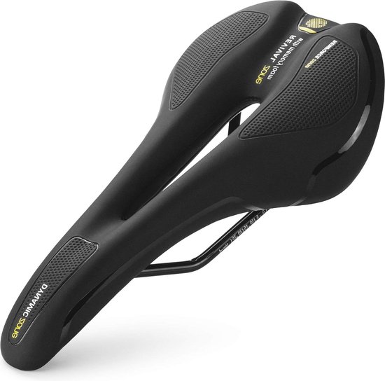 JXAA Extra groot comfortabel fietszadel, verbreed fietszadel met zacht, verdikt traagschuimkussen, waterdicht, voor dames en heren, universele pasvorm voor indoor/outdoorfietsen