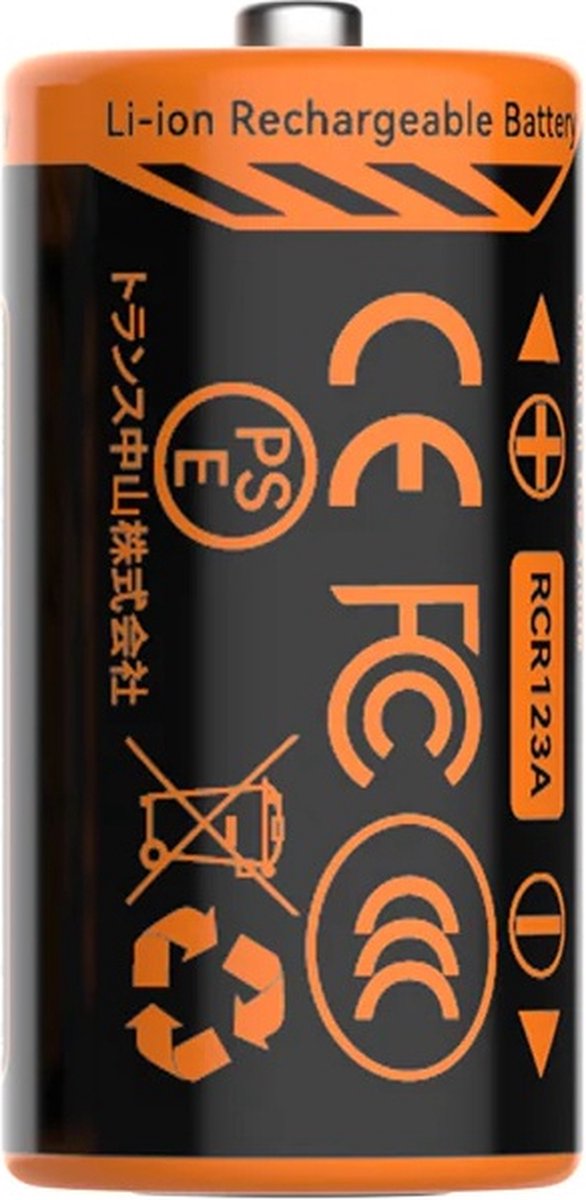 Flextail Zero Batterij 650MAh - Hoogwaardige oplaadbare RCR123A Li-ionbatterij compatibel met ZERO PUMP mini