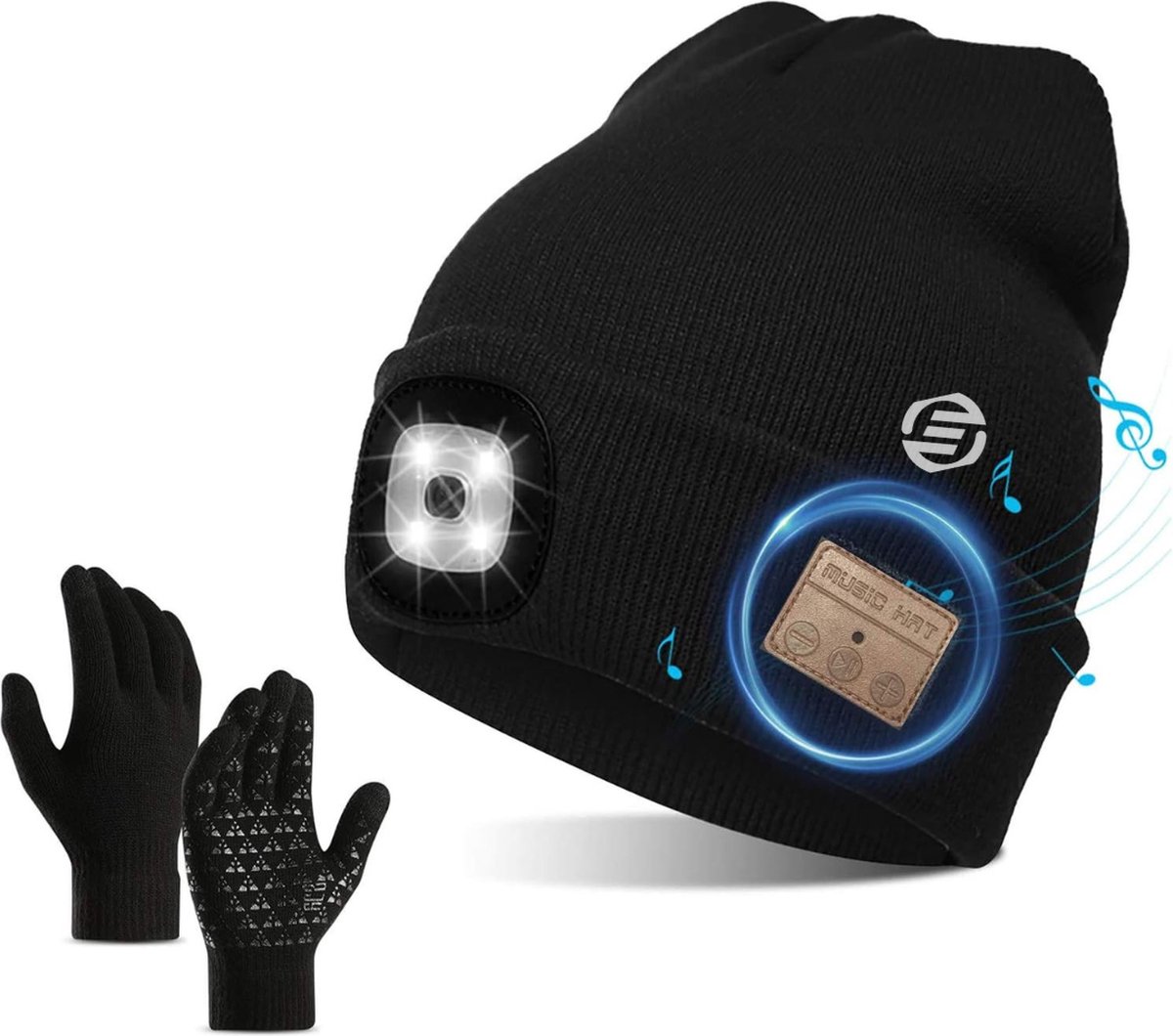 Equivera Bluetooth Muts - Muts met Bluetooth - Muziek Muts - Oplaadbaar - Meerdere Standen - Voor Muziek en Bellen