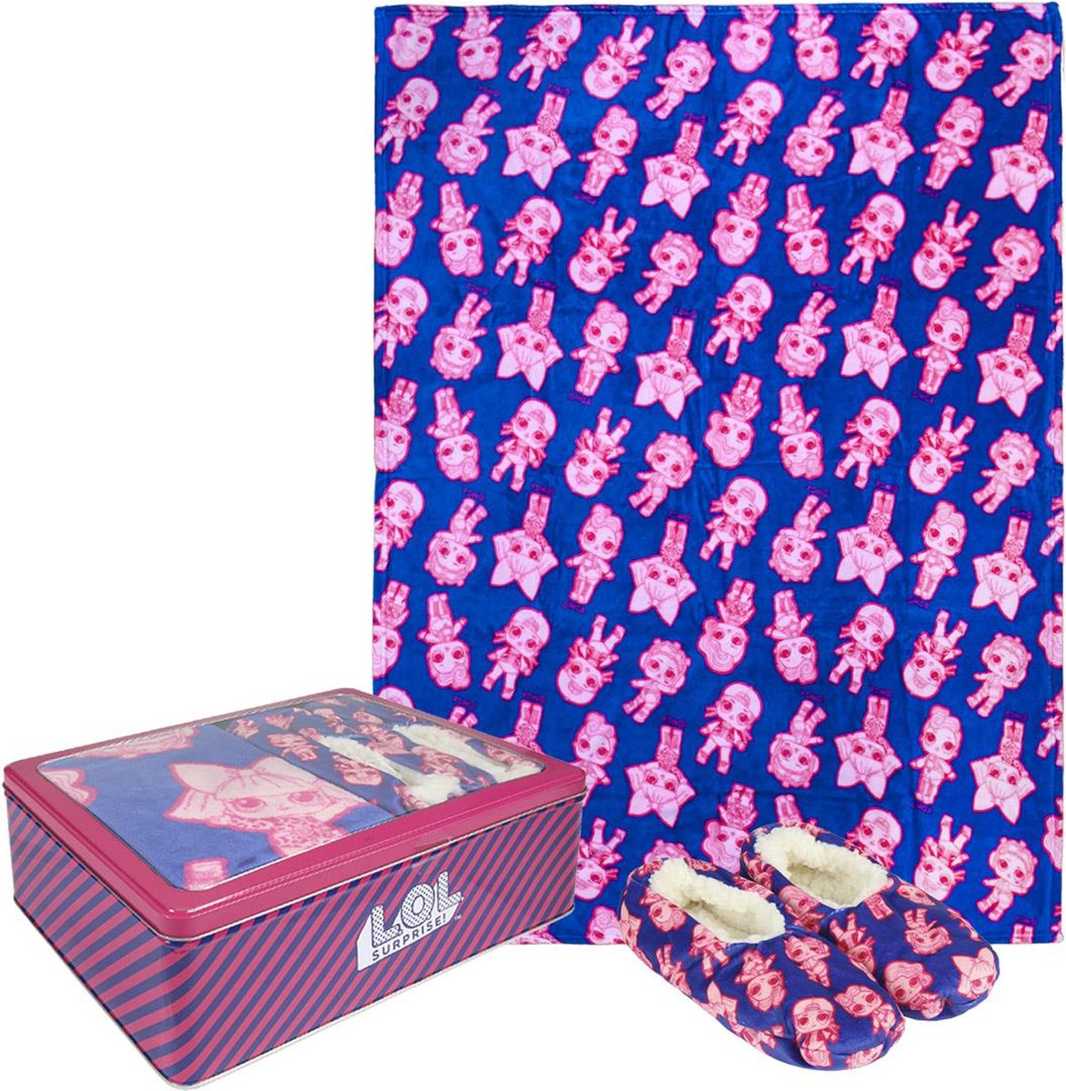 LOL Surprise Fleece Plaid en Sloffen - Maat 30-35