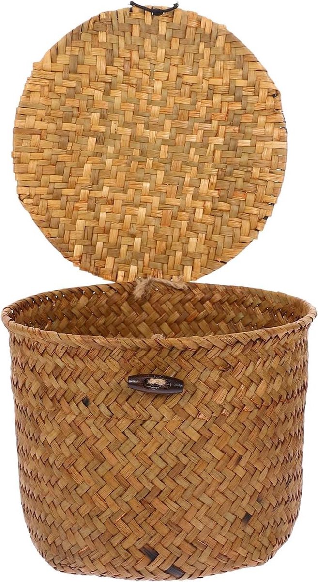 Boîte De Rangement En Jonc De Mer | Panier De Rangement En Rotin Avec