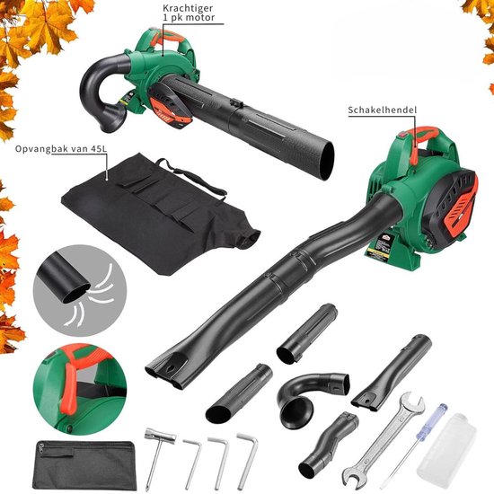 Bladblazer Benzine - Bladzuiger Benzine - Bladblazer 4 in 1 - Inclusief Verzameltas 45 Liter van Merkloos	 — afbeelding 5