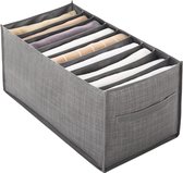 Boîte de rangement pliable à 9 compartiments, 3 pièces, tiroir, Rangement pour sièges-auto pour jeans, pulls, chemises et pantalons, boîte à vêtements, gris foncé, 44 x 25 x 22 cm, taille moyenne