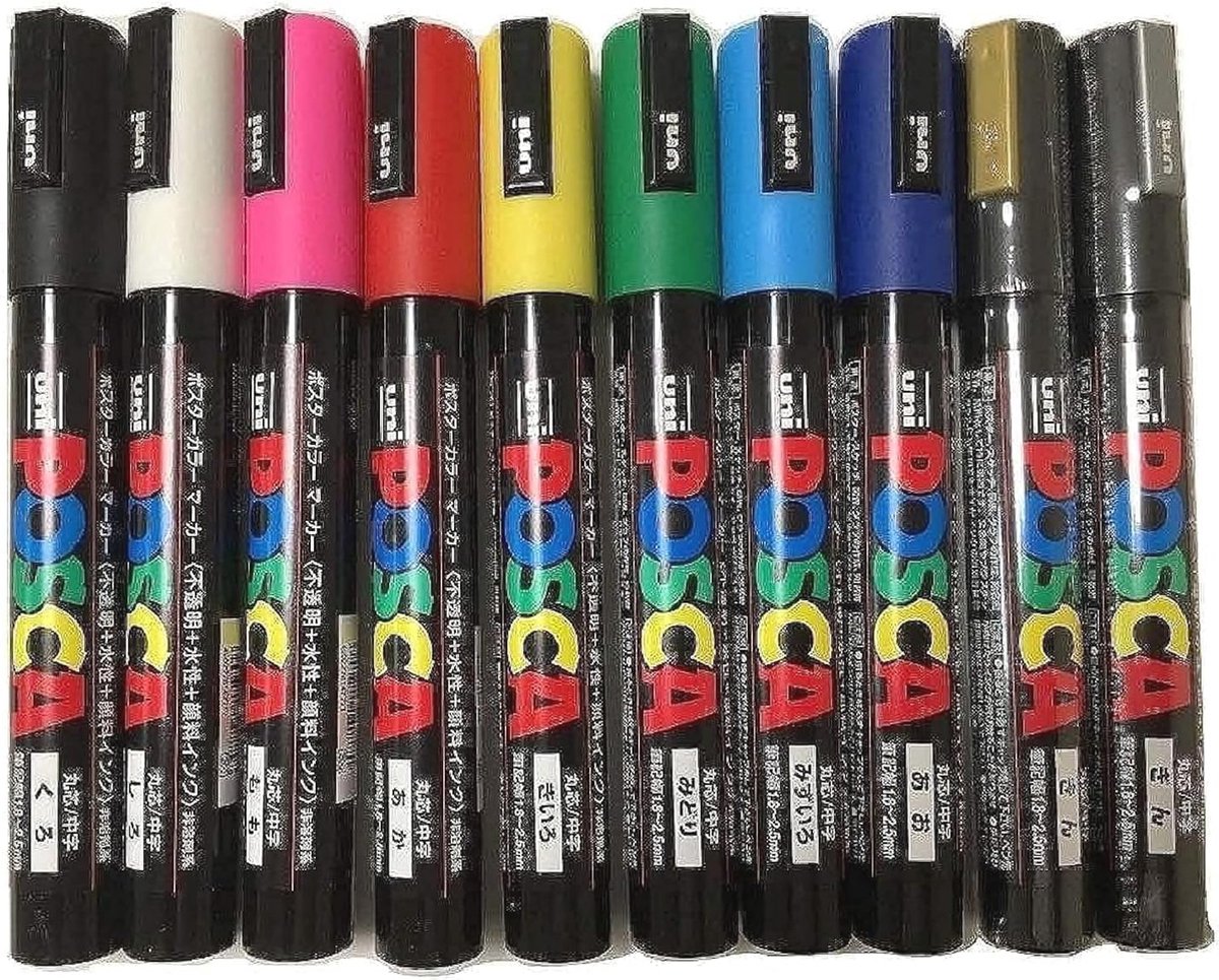 Marker set 10 stuks - Geschikt voor diverse oppervlakken
