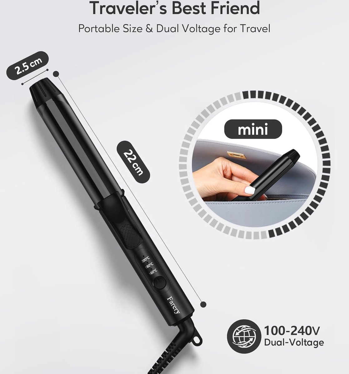 Mini Krultang voor Kort Haar - Reusable Keramische Krultang - afbeelding 2