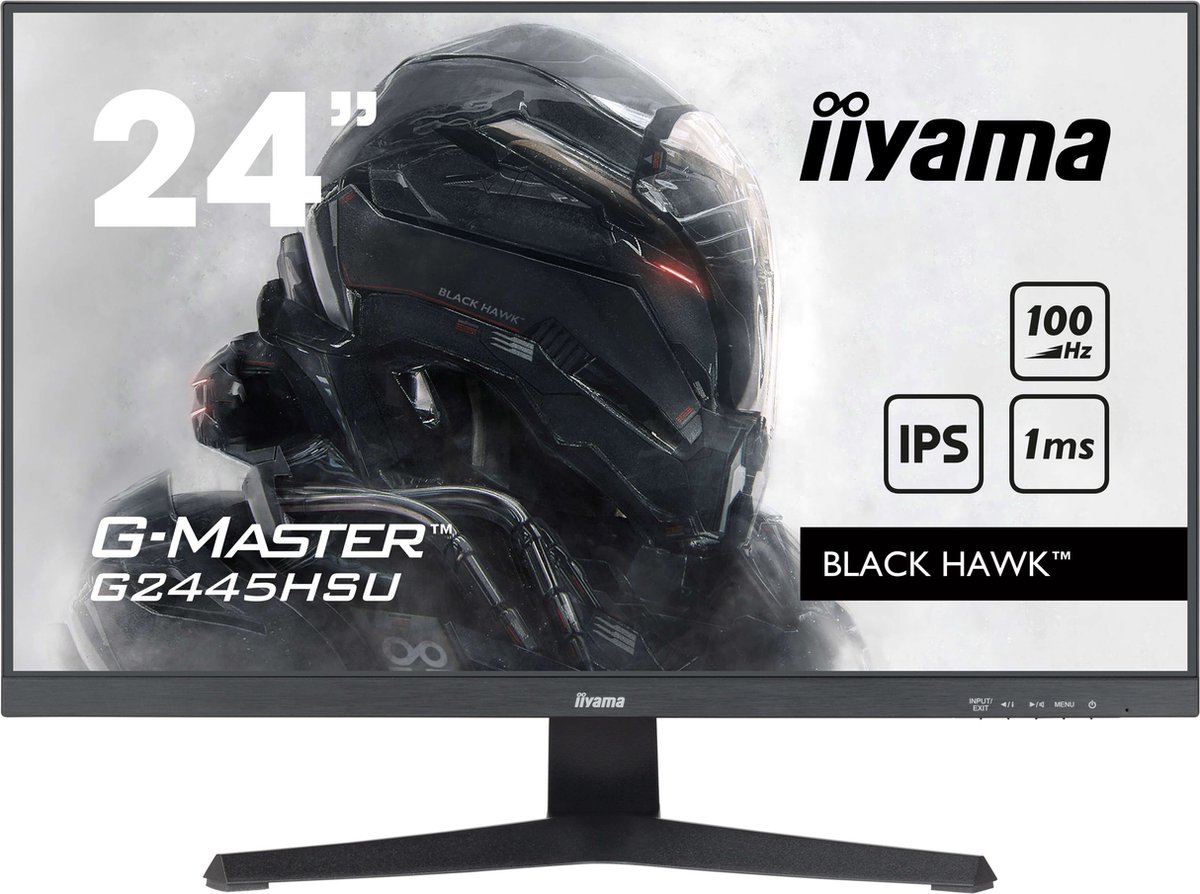 iiyama G-Master Black Hawk G2445HSU-B2 gaming monitor 100 Hz, HDMI, DisplayPort, USB, Audio