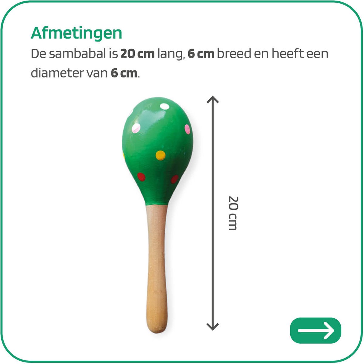 Jobber Toys Houten Sambaballen Kinderen - Ritme - 2 stuks - Assorti — afbeelding 5