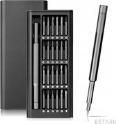 ESTARK® Professioneel 24-Delig precisie magnetische Schroevendraaierset - Mini Schroevendraaier Set - Kruiskop - Platte kop - Professioneel gereedschap voor o.a. Laptop / Camera / Smartphone / iPhone / Tablet / Macbook / Brillen / Horloges / Uurwerk