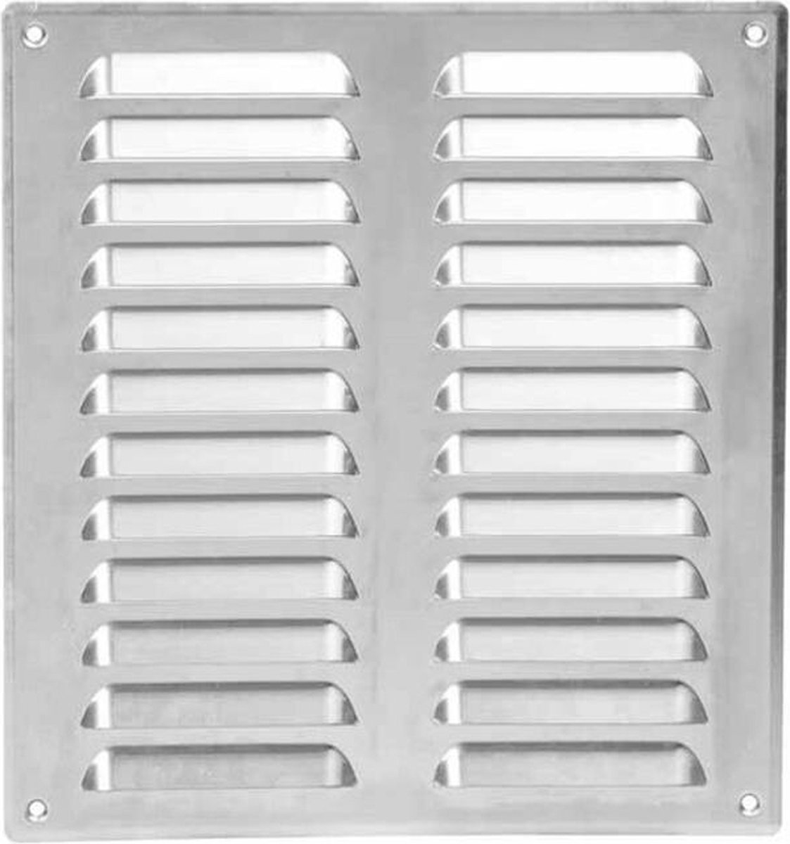 Metalen ventilatierooster vierkant 260x280 mm aluminium - MR2628Al