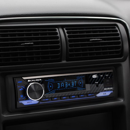 Caliber Autoradio - Autoradio met Bluetooth - dab+ - 4 x 100W - 1 din Autoradio - Handsfree bellen - Multicolour Display - usb Oplaadpoort