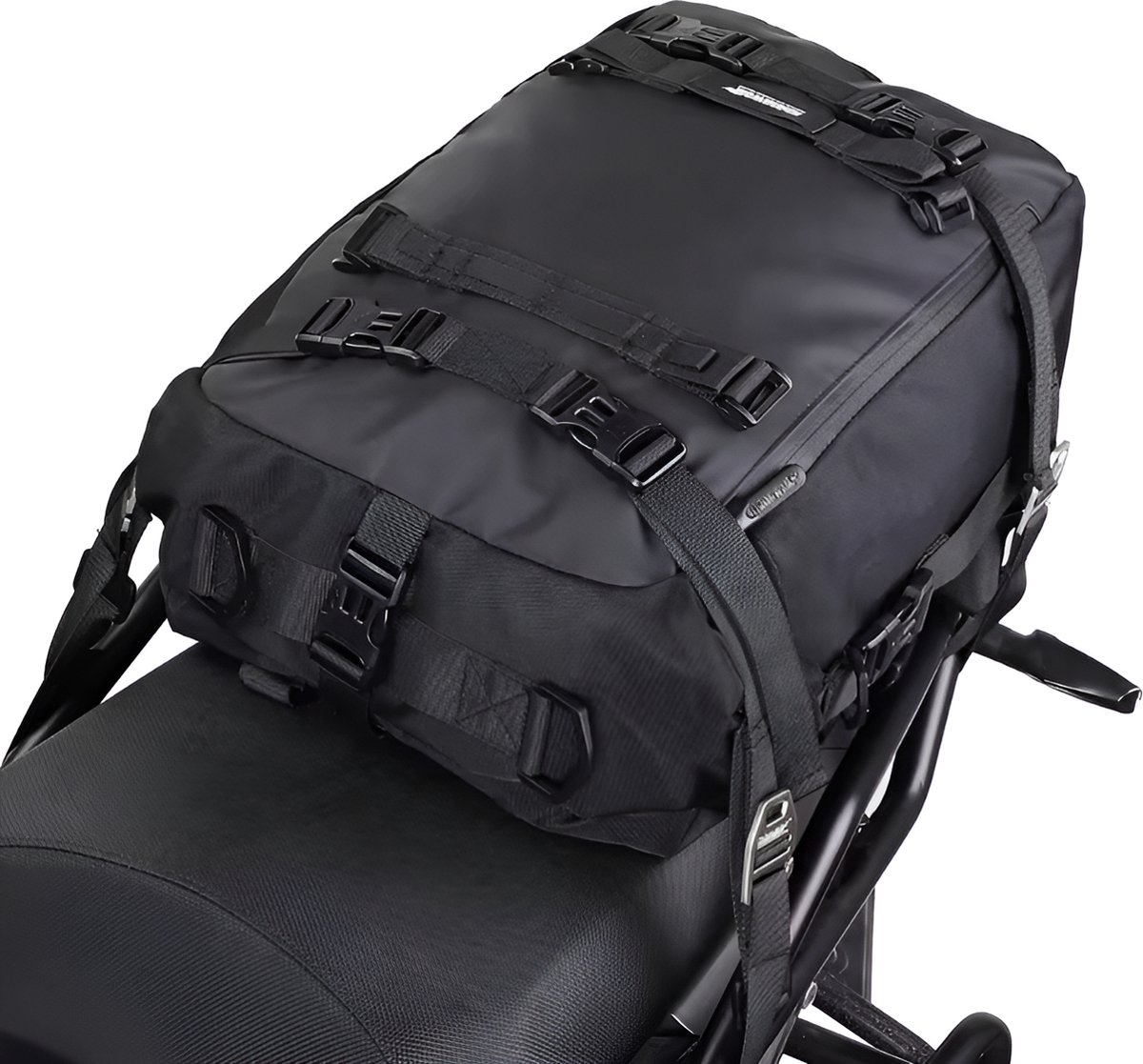 CarryQuest® - Motor Rugzak - Zadeltas Motor - Multifunctionele 20L Waterdichte Motorfiets Achterzitbagage - Lichtgewicht + Reflecterende Accenten + Eenvoudige Installatie