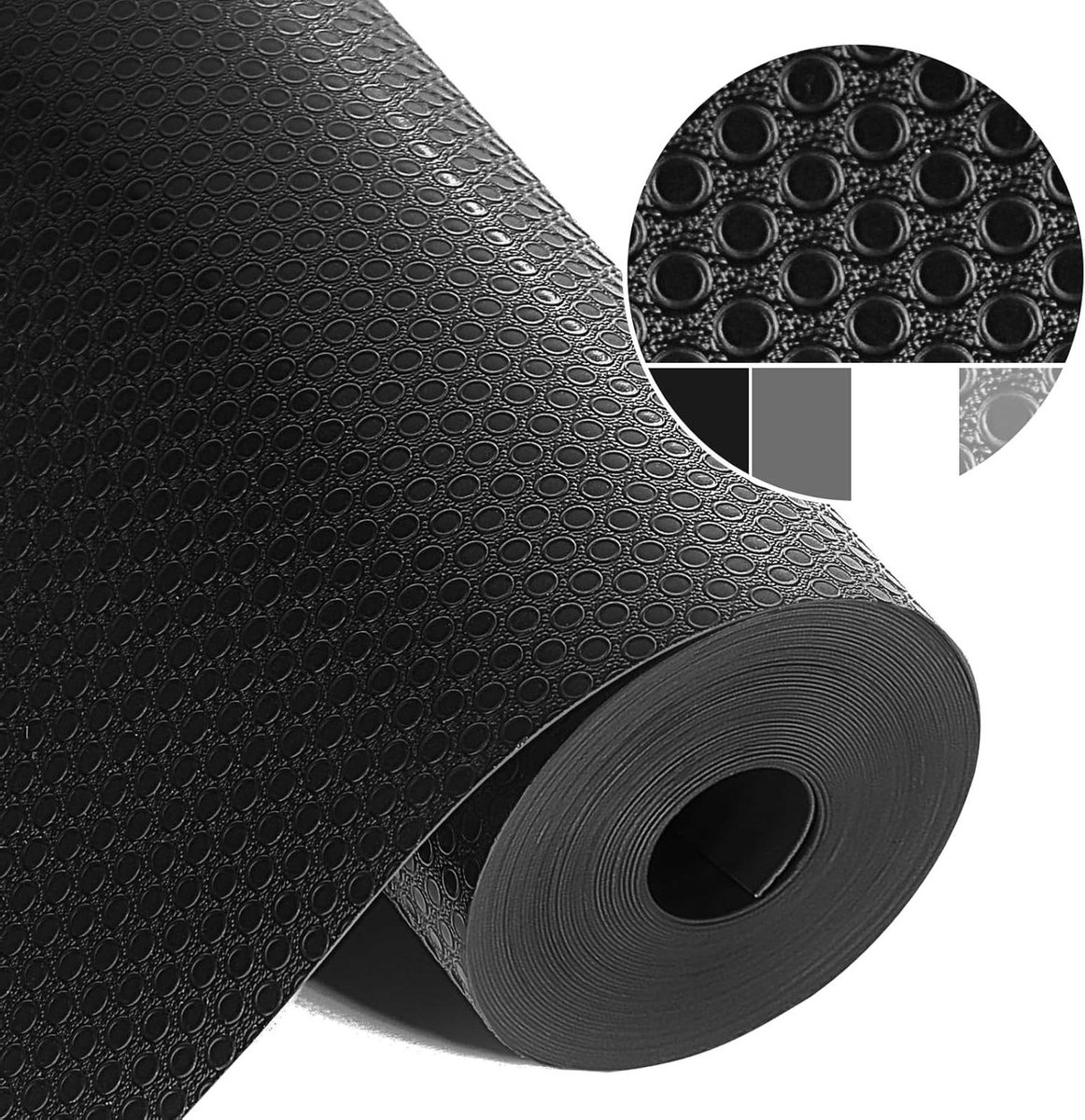 Waterdichte Antislipmat EVA-Materiaal - Ladebekleding voor Keukenkasten en Laden - Niet Klevend - Zwart - 60cm x 600cm