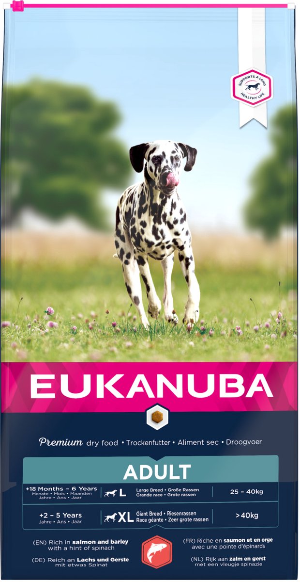 Eukanuba Adult Large met zalm & gerst hondenvoer 12 kg