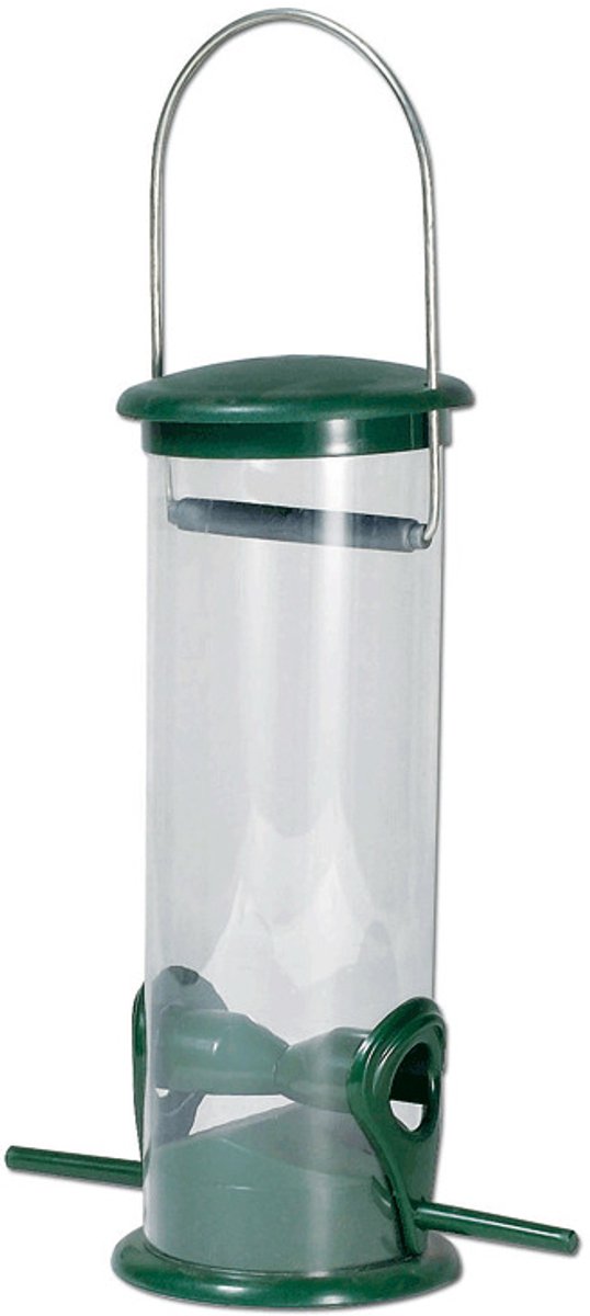 Vogelbescherming Vogelzaadfeeder - Silo - Groen - 20x8,5x8,5cm