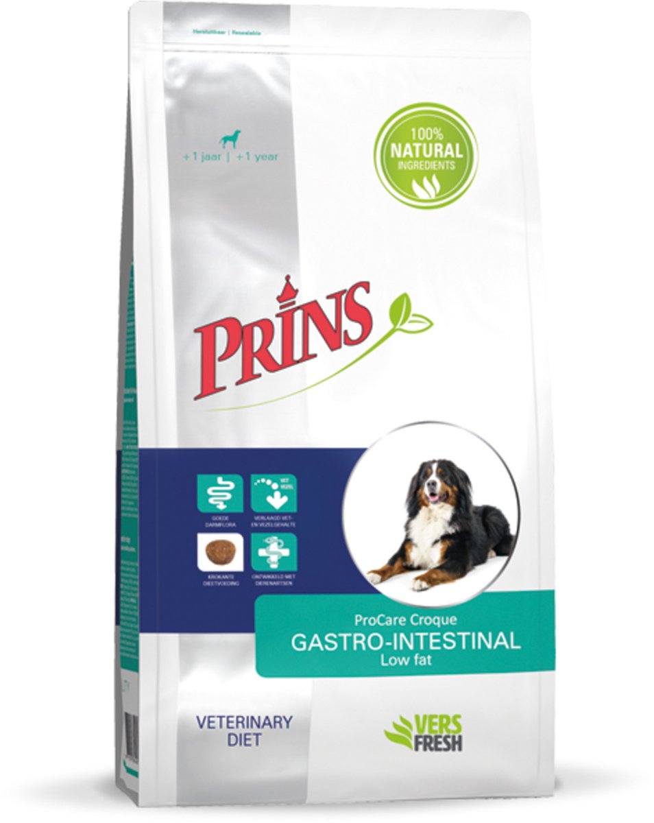 Prins ProCare Croque Veterinary Diet Gastro-Intestinal Low Fat Hondenvoer 3 kg