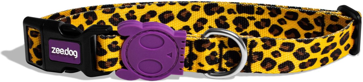 Zee.Dog Halsband Honey Geel&Zwart - Hondenhalsband - 45-70x2.5 cm