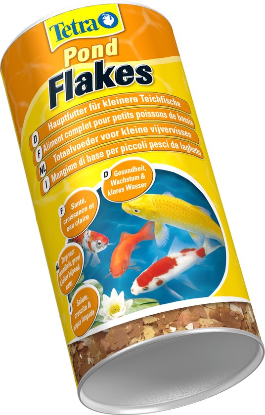 Tetra Pond Flakes Kleine En Jonge Tuinvijvervissen - Visvoer - 1 L