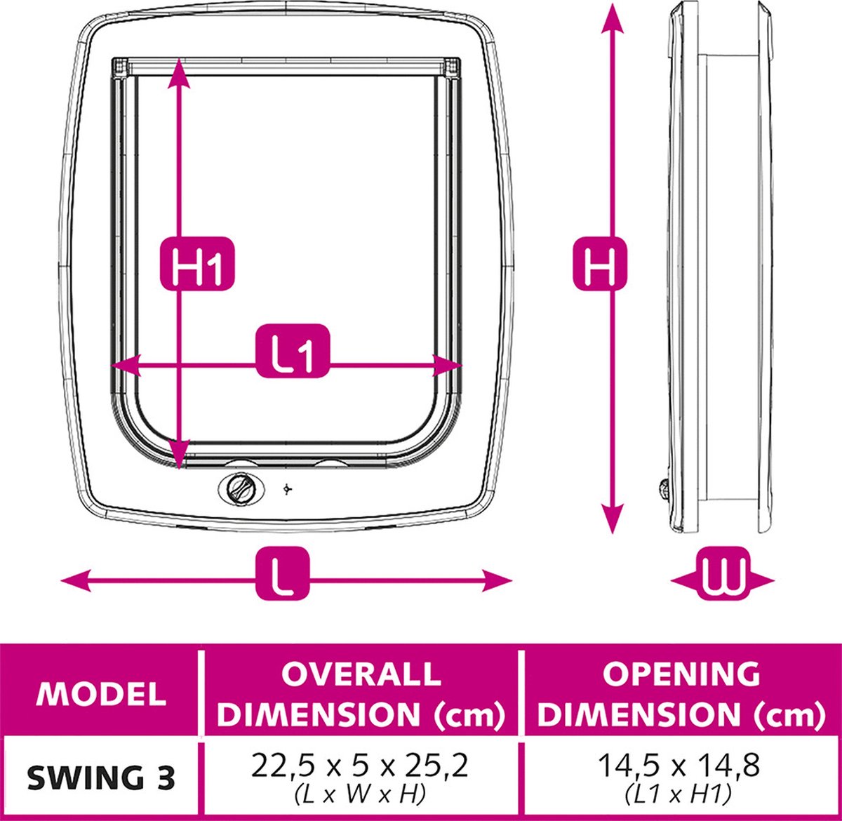 Ferplast Kattenluik Swing 3 - Wit thumbnail 3